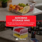 Akro-mils 6 Pack Akrobins Plastic Storage Bins  Space-saving Organizers  Clear