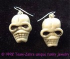 Retro Gothic Skull Heads Funky Earrings Punk Zombie Alien Pirate Novelty Jewelry