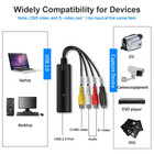 Usb 2 0 Audio Video Vhs Vcr To Dvd Converter Capture Card Adapter Digital Format