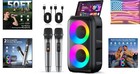 Karaoke Machine For Adults Kids  Portable Bluetooth 2 Mics