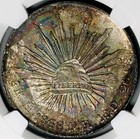 1868-ho Ngc Unc Mexico 8 Reales Hermosillo Mint Scarce Silver Coin  26042401c 