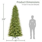 Puleo International 9ft Prelit Slim Fraser Christmas Tree With 800 Clear Ligh   