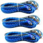 12 Pcs   2 Rca To Rca Interconnect Hifi Audio Cable Male Connector Wire 17 Feet