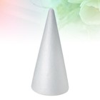 6 Pcs White Foam Craft Cones For Children Christmas Handmade Decoration