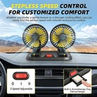 Alruno 12v Dual Head Car Fan  360   Adjustable Dashboard Cooling Fan Mini 