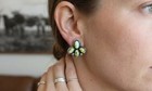 Palomino Turquoise Stud Earrings Sterling Silver Boho Southwestern Jewelry