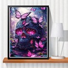 Diamond Art Kits For Adults Butterfly Skull 5d Diy Full Diamond Painting Kits   