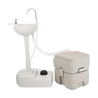 Removable Camping Sink Wash Basin portable Flush Toilet Vehicle Party