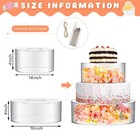 Sunnyray 2 Pcs Acrylic Cake Stands Clear 14   16   With Led Strings Party