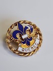 Quebec Canada Travel Souvenir Lapel Pins Fleur De Lis Blue White Gold Colors