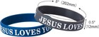 100 Pcs Jesus Loves You Colorful Rubber Bracelets - Christian Rubber Wristbands