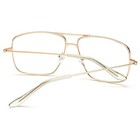 Dollger Classic Glasses Clear Lens Non Prescription Gold Frames clear Lenses