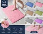 Luxury Bathroom Rug Non Slip Bath Mat Super Absorbent Soft Shower Floor Mat