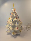 White Vintage 1960 Era Ceramic Christmas Tree