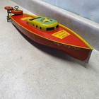 Vintage Lindstrom s Speed Boat  Wind-up Outboard Motor  U s a  21 