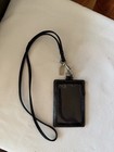 Coach Id Badge Lanyard With Card Slot Signature Canvas In Black