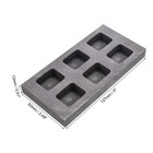 Gold Silver Graphite Ingot Mould Crucible For Casting Metal Six Holes