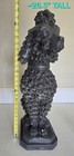 Large 26 5  Gray French Poodle Plaster-cast Garden Statue Needs Paint Touch-up