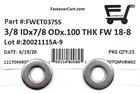  25  3 8 Stainless Steel Extra Thick Flat Washer  7 8 Od -  100 Thick  18-8