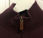 Polo Ralph Lauren Half Zip-up Sweater Knit Activewear Burgundy Us Men Size S New