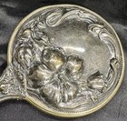Vintage Antique Victorian Art Nouveau Silver Plate Hand Mirror Floral Design