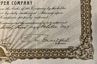Crawford Copper Mining Stock Certificate  Wisconsin- 1907