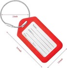 10x Red Luggage Tags For Suitcases Travel Bag Tag Name Label With Steel Loop
