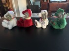 Four Limited Treasures 1998 Holiday Edition Bean Bag Bears With Tag Protectors