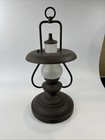 Hampton Bay Table Lamp Rechargeable Batteries  Metal With Frosted Glass 13  Tall