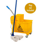 Mind Reader 22qt Mop Bucket With Wringer   Wheels  Yellow