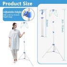 Iv Pole Drip Bag Stand Intravenous Foldable Pole Stand For Clinic Home Care Q1