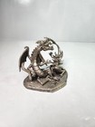 Vintage Rawcliffe Pewter Dragon - Fantasy Figurine Dragon Of Harmony