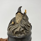 Vtg 14  Tall Hand Painted Wizard Lid Viking Dragon Battle Scene Beer Stein