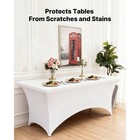 Uimoso 10 Pack Stretch Spandex Table Covers For 6ft Tables - White