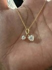 2ct Heart Simulated Diamond Pendant Necklace In 14k Yellow Gold Sterling Silver