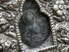 Vintage Tibetan Buddhist Copper   Silver Green Tara Ghau Portable Prayer Box