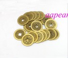 100 Feng Shui Coins 2 4cmx1mm Lucky Chinese Fortune Coin Brass Metal Ching Money