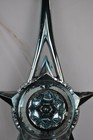 Vtg Bradford Atomic Starburst Silver Blue Spire Christmas Tree Topper Plastic