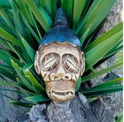 Set Of 2 Shrunken Head Voodoo Wooden Wall Plaque Tropical Tiki Decor 12 x 6 5 