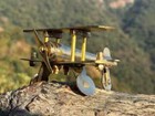 Vintage Classic Brass Handmade Airplane  A Stunning Standing Sculpture