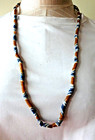 Vintage Necklace African Sandcast Powder Glass Trade Beads