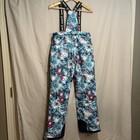 Kamik Kids  Harper Bib Snow Pants W removable Suspenders Size 14 16 Blue Red