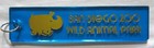 1990 s Vintage Keychain San Diego Zoo Wild Animal Park Huge Souvenir