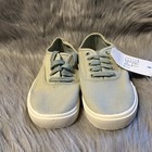 Time And Tru Green Lace Up Sneakers Womens Size 6 Canvas Shoes Lightweight