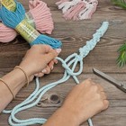 Cora   s Cotton Craft Cord     Twisted Macram   Cord  Turquoise  4 Mm  75 Ft  Bulky