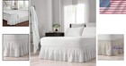 Elastic Bed Skirt Cotton Polyester Queen King 18 Inch Drop Dust Ruffle
