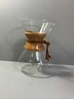 Chemex 8 5  Glass 6 Cup Pour Over Coffee Maker Wood Leather Collar New No Box