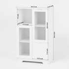 Painted Cabinet W Glass Doors Drawer Open Storage Space