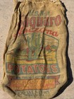 Vtg Saguaro Cactus Arizona Potatoes Burlap Bag 100 Lbs Gunny Sack Rare Antique