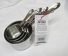 All-clad 4-piece Stainless Steel Measuring Cup Set  New With Tag